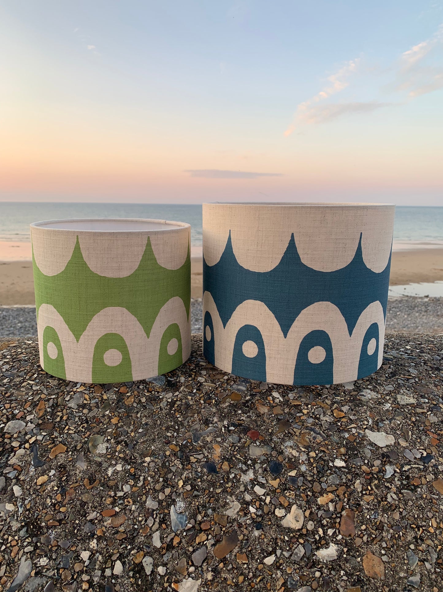 Hand made lampshades using original designs by Leanda Jaine.