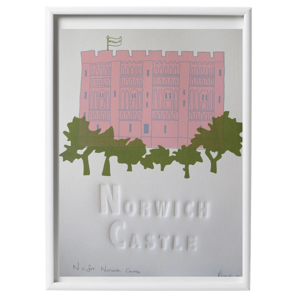 Hand made screen print by Leanda Jaine from the A-Z of Norwich series.
