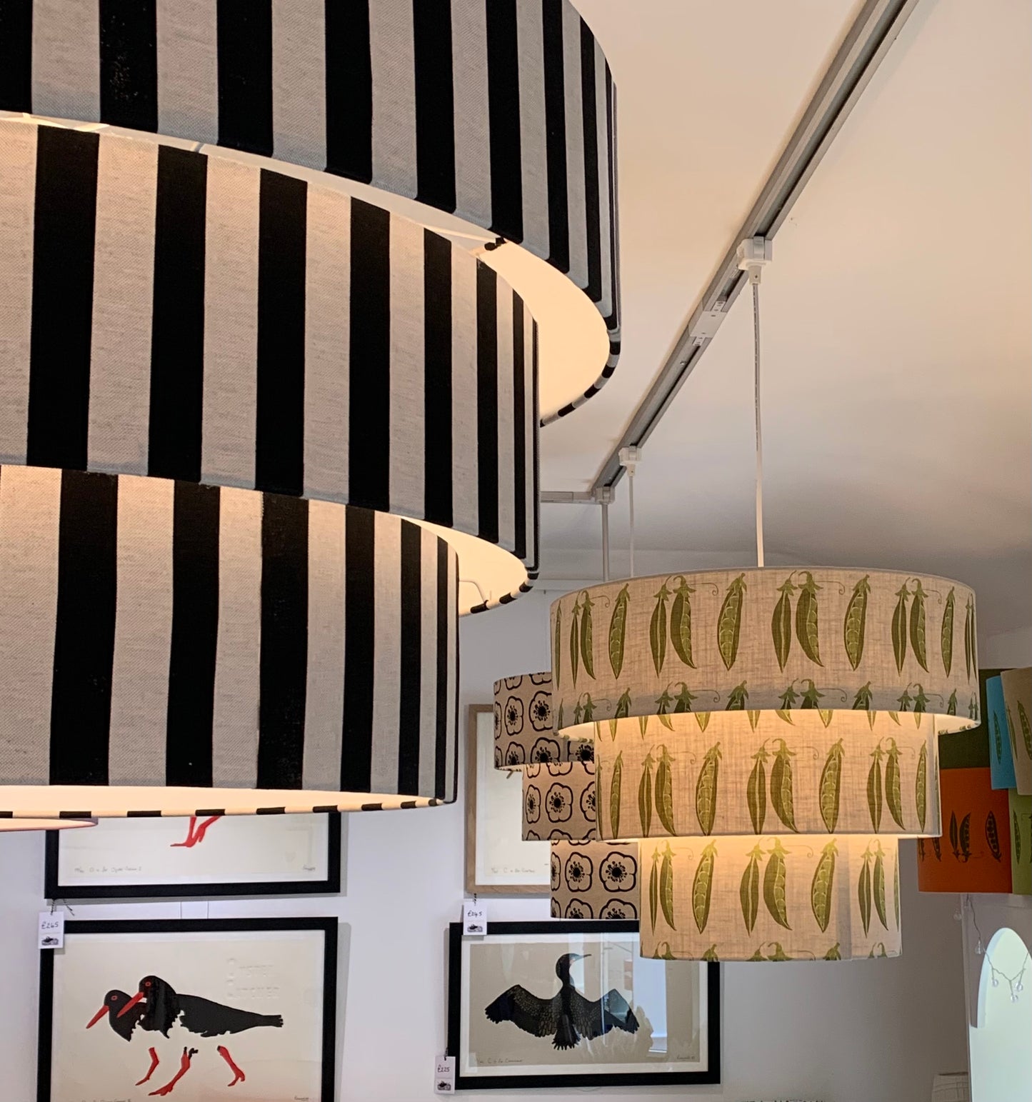 Hand made lampshades using original designs by Leanda Jaine.