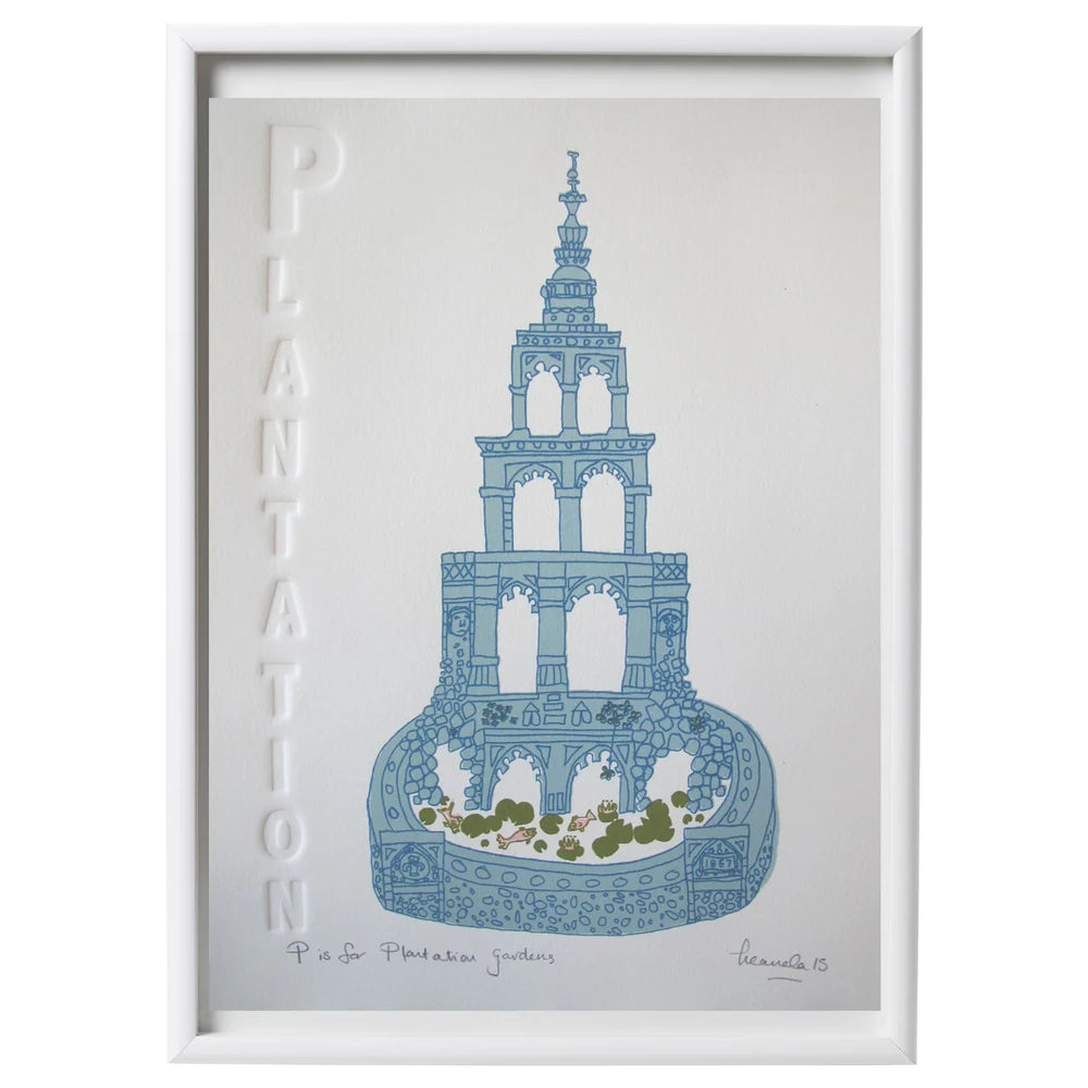 Hand made screen print by Leanda Jaine from the A-Z of Norwich series.