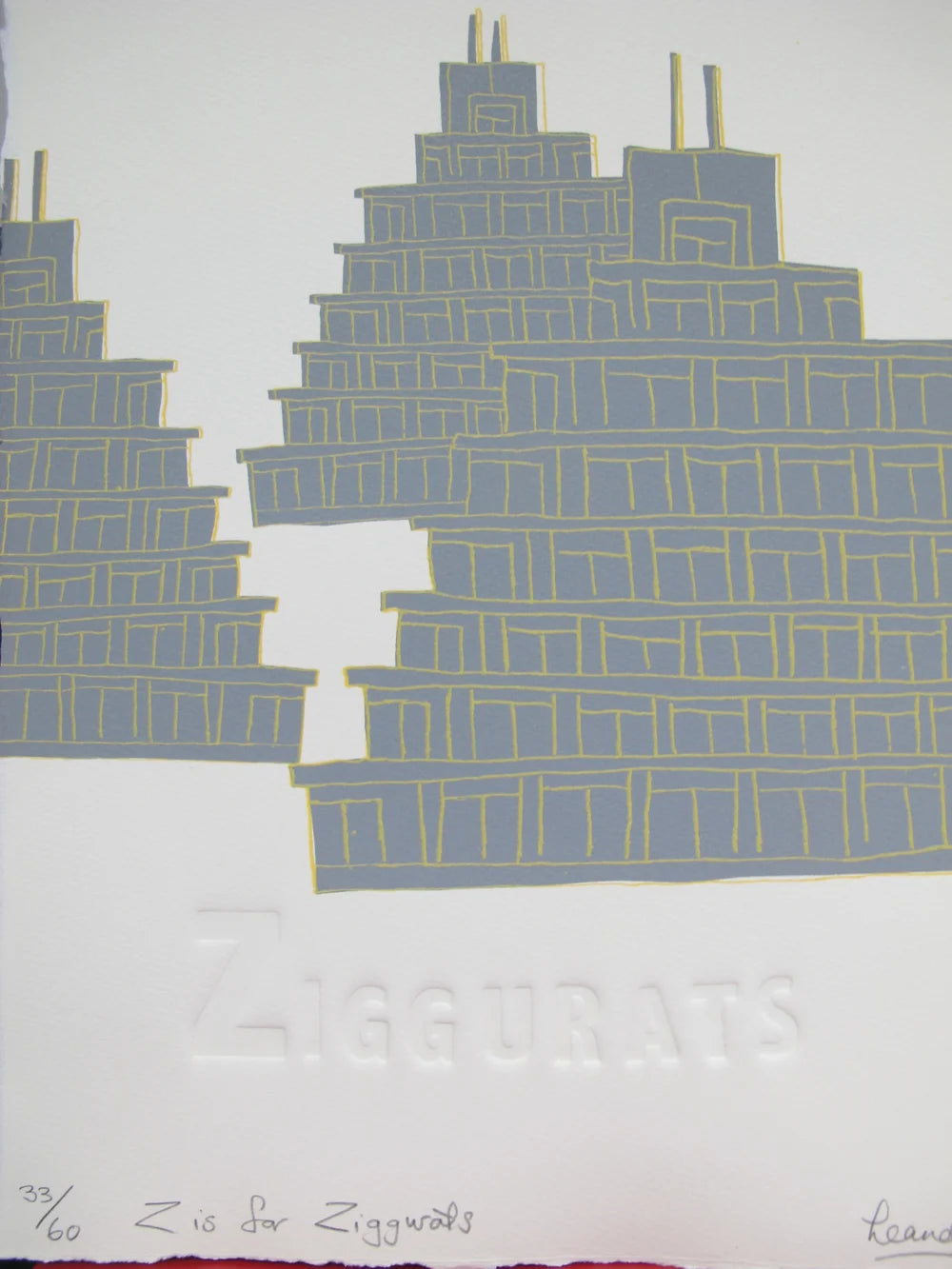 Hand made screen print by Leanda Jaine from the A-Z of Norwich series.