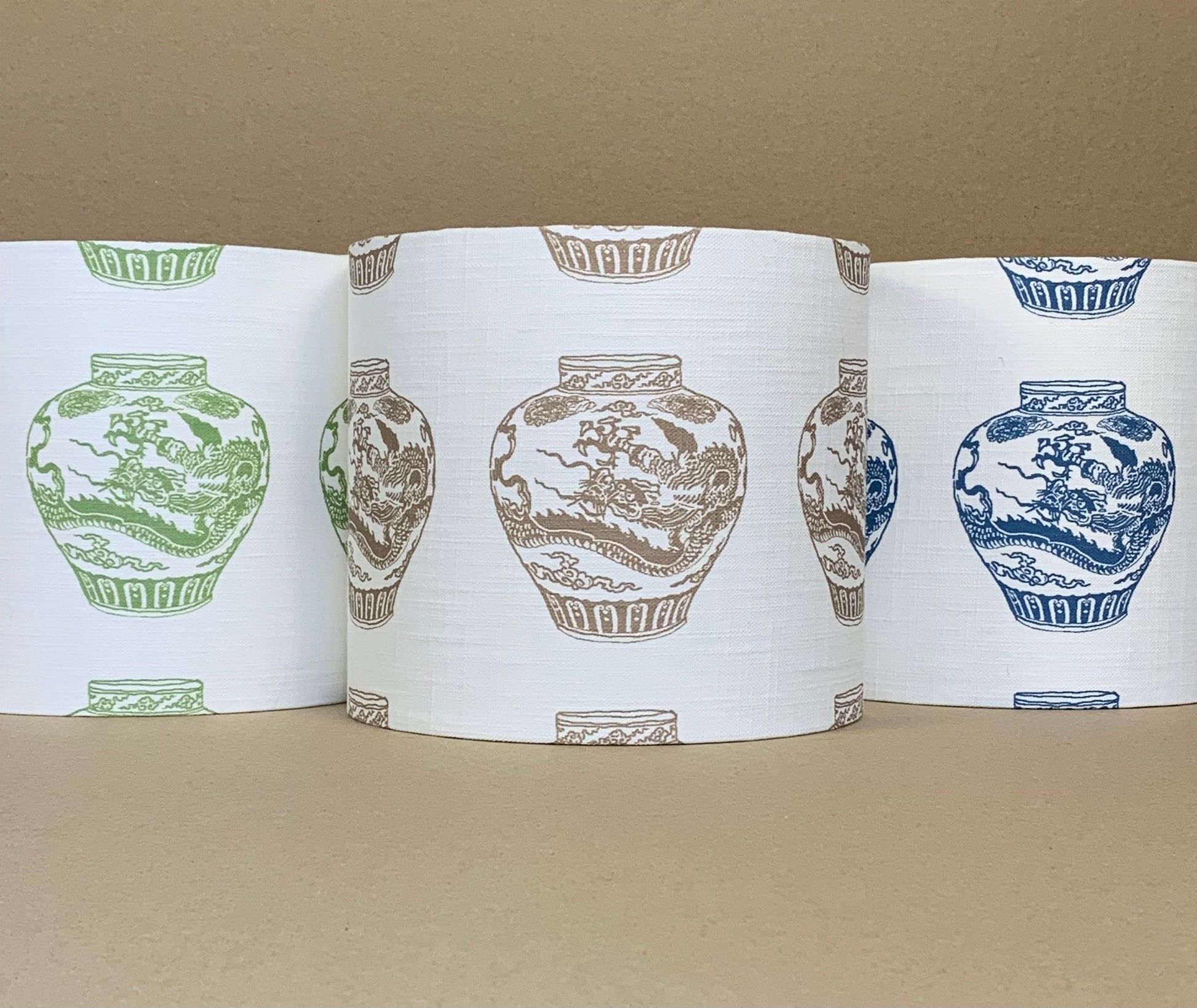 Hand made lampshades using original designs by Leanda Jaine.