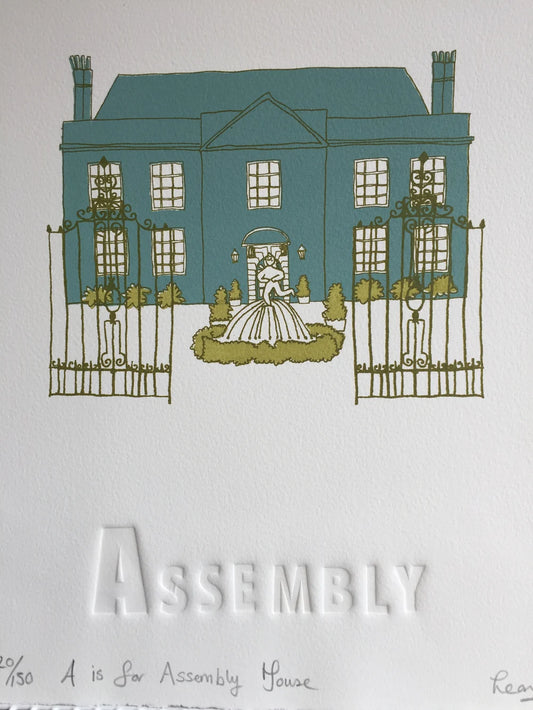 Hand made screen print by Leanda Jaine from the A-Z of Norwich series.