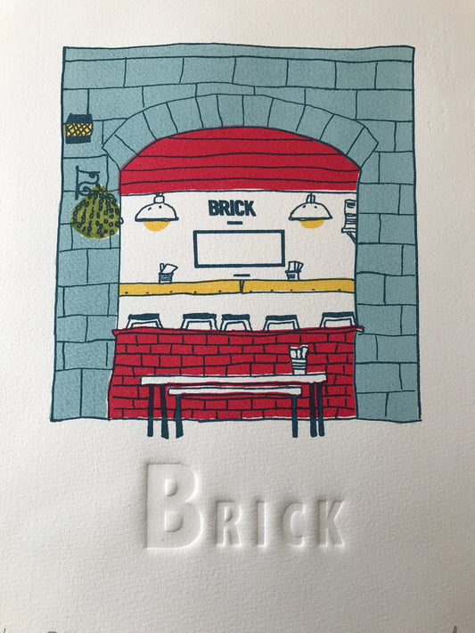 Hand made screen print by Leanda Jaine from the A-Z of Norwich series.
