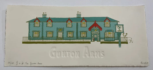 Hand made screen print from original drawing by Leanda Jaine from the A-Z of North Norfolk