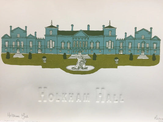 Hand made screen print from original drawing by Leanda Jaine from the A-Z of North Norfolk