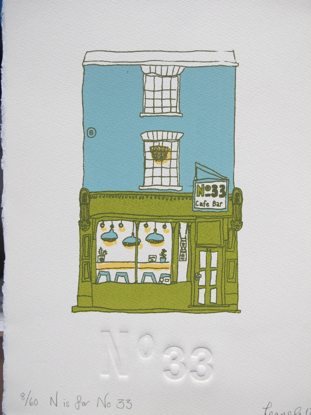 Hand made screen print by Leanda Jaine from the A-Z of Norwich series.