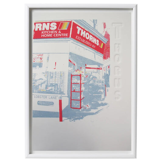 Hand made screen print by Leanda Jaine from the A-Z of Norwich series.