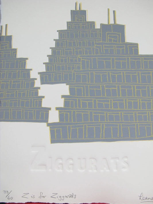 Hand made screen print by Leanda Jaine from the A-Z of Norwich series.
